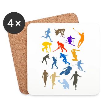 sports - Coasters (set of 4) - white - Front