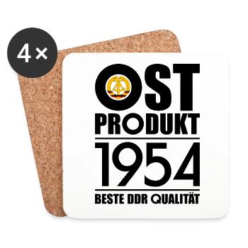 72. GEBURTSTAG OSSI OSTPRODUKT 1954 DDR - Untersetzer (4er-Set) - Weiß - Vorne