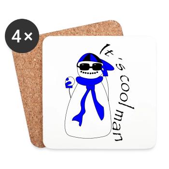 C’est cool man - Dessous de verre (lot de 4) - blanc - Devant