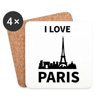 Paris - Untersetzer (4er-Set) - Weiß - Vorne