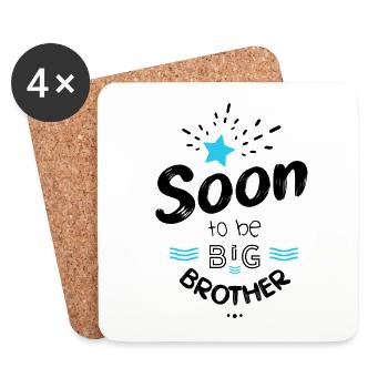 Soon to be big brother - Coasters (set of 4) - white - Front
