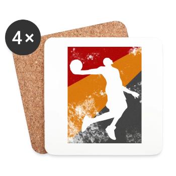 Les basketteurs cadeaux - Dessous de verre (lot de 4) - blanc - Devant