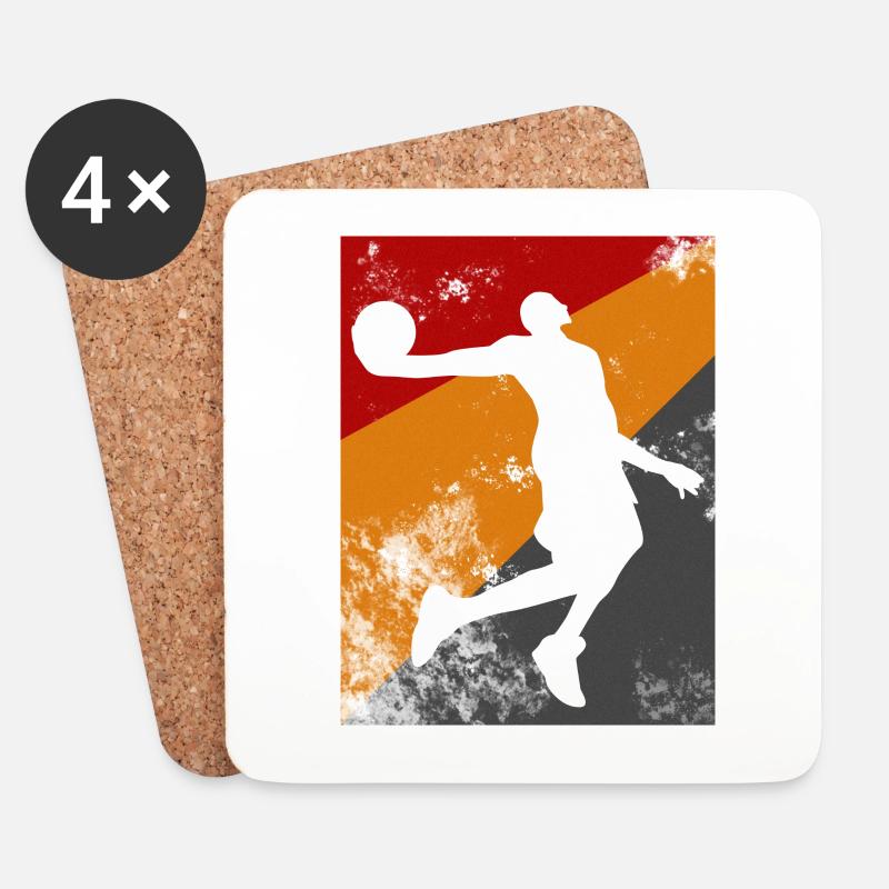 Les basketteurs cadeaux - Dessous de verre (lot de 4) - blanc