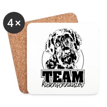 TEAM Riesenschnauzer Hunde Hund Wilsigns IGP - Untersetzer (4er-Set) - Weiß - Vorne