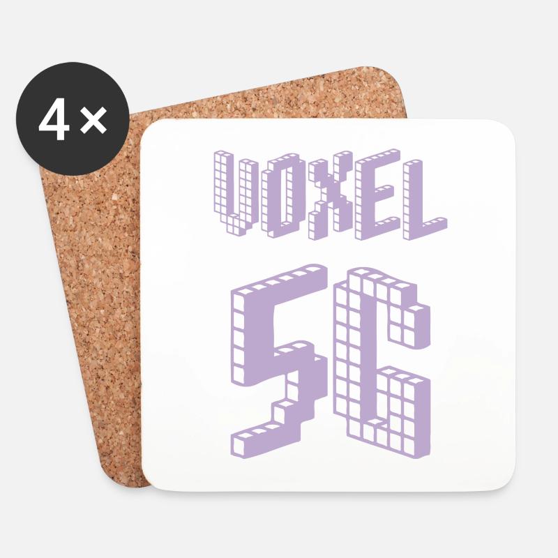 Voxel 5g - Untersetzer (4er-Set) - Weiß