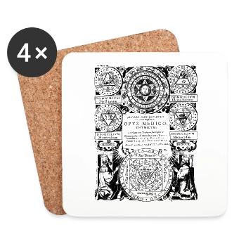 Ancient alchemical symbols - Coasters (set of 4) - white - Front