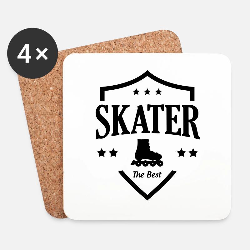 Roller Skates - Untersetzer (4er-Set) - Weiß