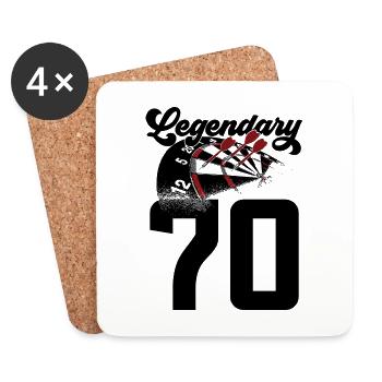 70E ANNIVERSAIRE DART LÉGENDE 1951 - Dessous de verre (lot de 4) - blanc - Devant