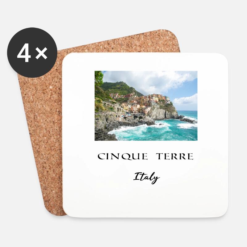 Cinque Terre - Italy - Untersetzer (4er-Set) - Weiß