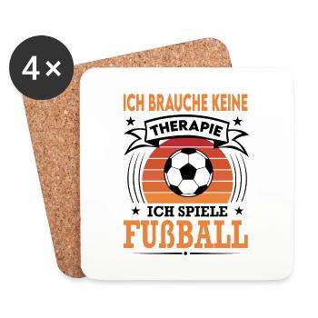 Fussball Fußball Spieler Verein Sport Retro - Untersetzer (4er-Set) - Weiß - Vorne