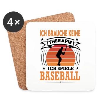 Baseball Spielen Verein Sport Retro Vintage - Untersetzer (4er-Set) - Weiß - Vorne