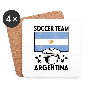 Argentina Soccer Football 2022 WM - Coasters (set of 4) - white - Front
