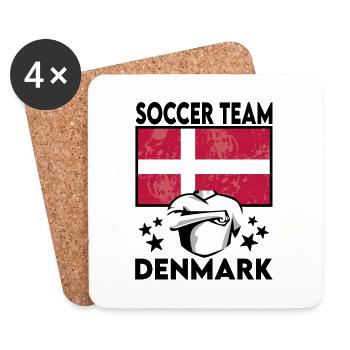Denmark Soccer Football 2022 WM - Coasters (set of 4) - white - Front