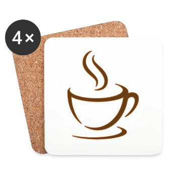 COFFEE CUP - Untersetzer (4er-Set) - Weiß - Vorne