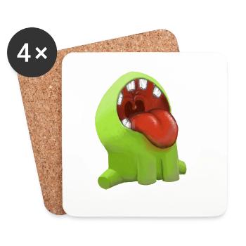 Gnom - Untersetzer (4er-Set) - Weiß - Vorne