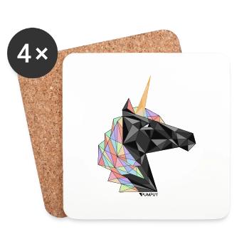 LICORNE NOIRE - Dessous de verre (lot de 4) - blanc - Devant