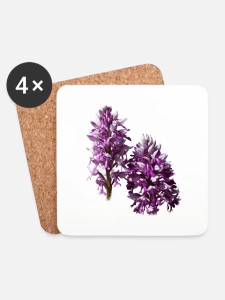 The orchid is a native orchid - Coasters (set of 4) - white