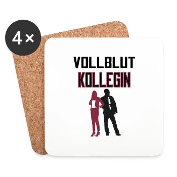 Vollblut Kollegin - Untersetzer (4er-Set) - Weiß - Vorne