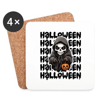 Halloween Design gruselig für die nächste Party - Untersetzer (4er-Set) - Weiß - Vorne