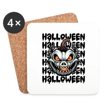 Halloween Design gruselig für die nächste Party - Untersetzer (4er-Set) - Weiß - Vorne