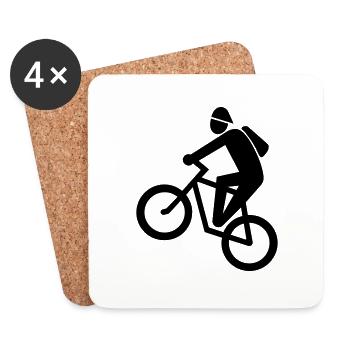mountainbike - Untersetzer (4er-Set) - Weiß - Vorne