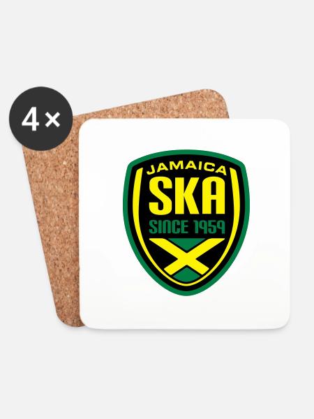 Ska Wappen_2 - Coasters (set of 4) - white