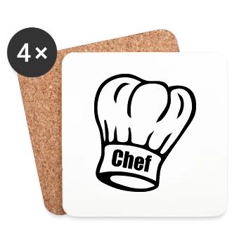 Chef - Untersetzer (4er-Set) - Weiß - Vorne