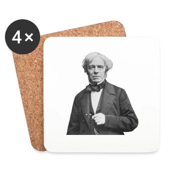 Helden der Wissenschaft: Michael Faraday - Untersetzer (4er-Set) - Weiß - Vorne