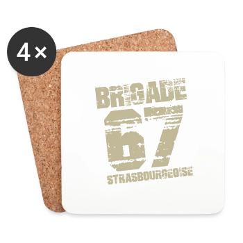 France Alsace Strasbourg 67 Strasbourgeoise - Dessous de verre (lot de 4) - blanc - Devant