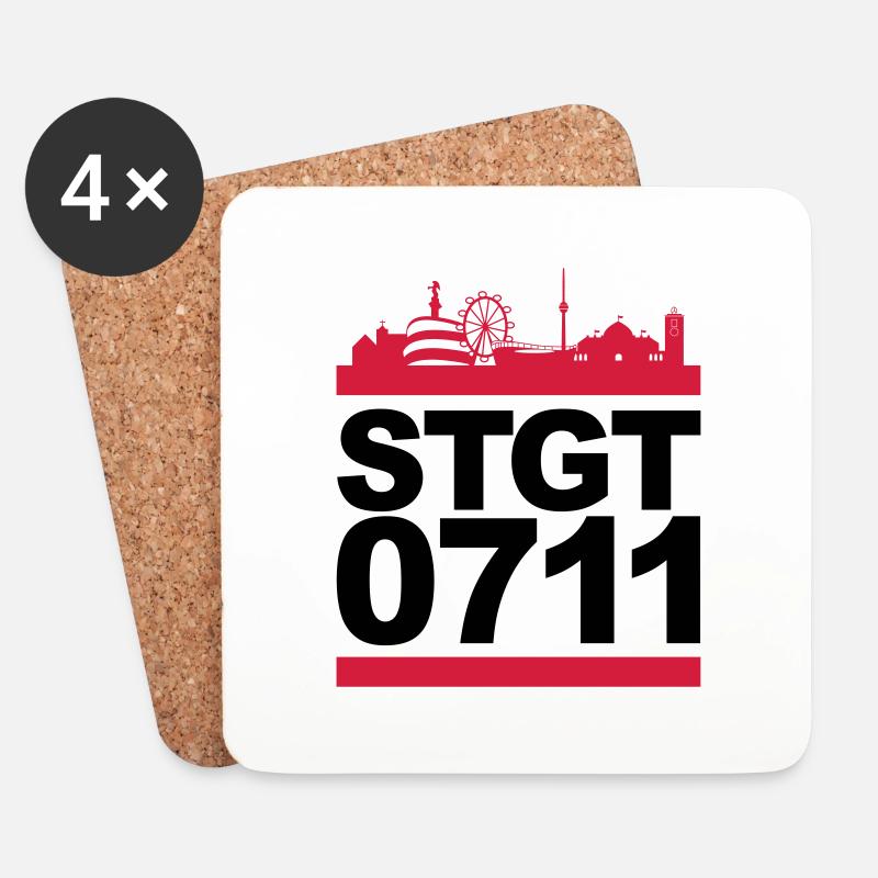 STGT 0711 - Untersetzer (4er-Set) - Weiß