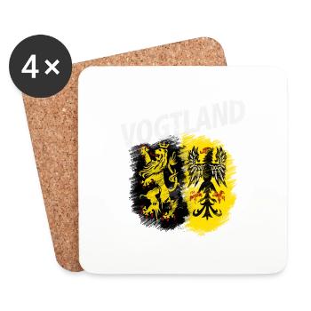 Vogtland - Untersetzer (4er-Set) - Weiß - Vorne