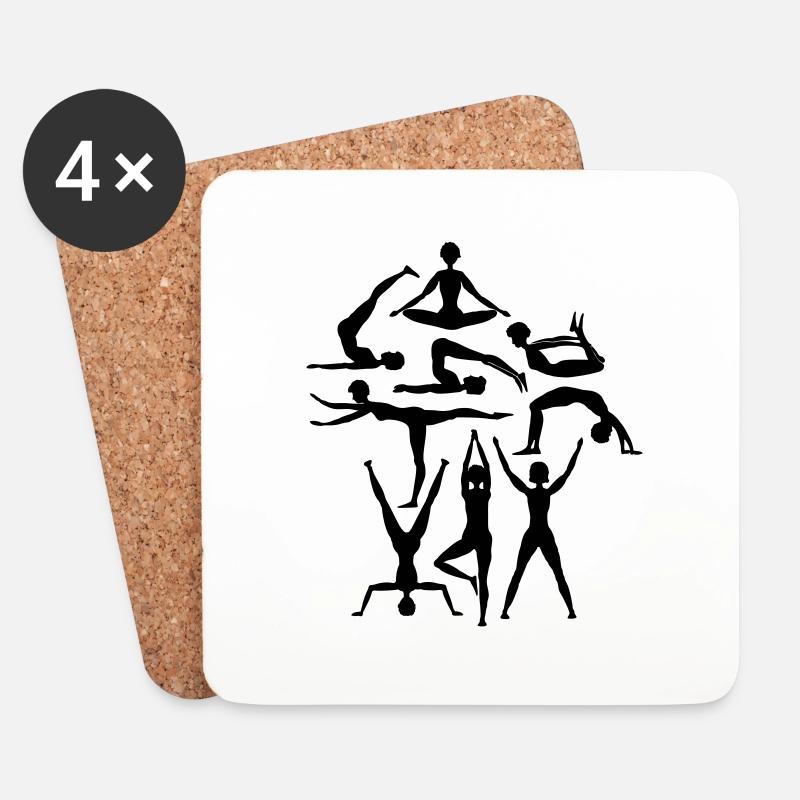 Gymnastik - Untersetzer (4er-Set) - Weiß