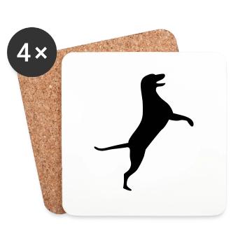 dog - Coasters (set of 4) - white - Front