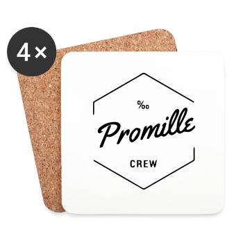 promille - Untersetzer (4er-Set) - Weiß - Vorne