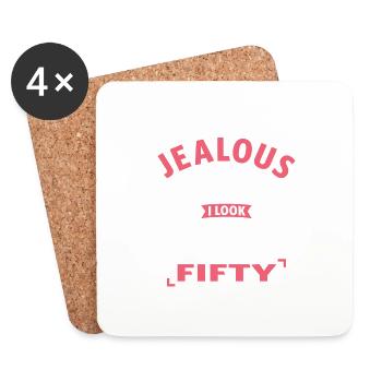 Don’t Be Jealous - 50 - Coasters (set of 4) - white - Front