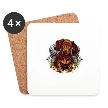 If my Dachshund doesn't like you, I probably won't - Coasters (set of 4) - white - Front