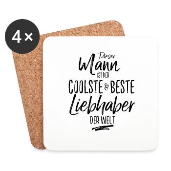 liebhaber der Beste (s) - Untersetzer (4er-Set) - Weiß - Vorne
