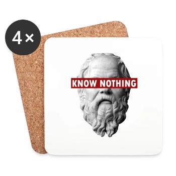KNOW NOTHING SOCRATES - Coasters (set of 4) - white - Front