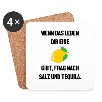 SALZ UND TEQUILA 1 - Untersetzer (4er-Set) - Weiß - Vorne
