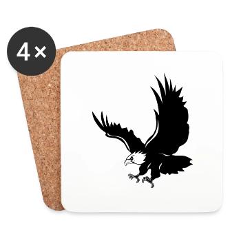 Adler de - Untersetzer (4er-Set) - Weiß - Vorne