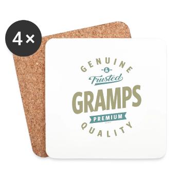 Genuine Gramps - Coasters (set of 4) - white - Front