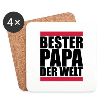 papa_f2 - Coasters (set of 4) - white - Front