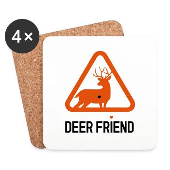 Deer friend - Untersetzer (4er-Set) - Weiß - Vorne