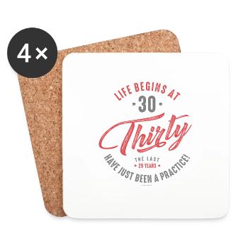 30th Birthday - Coasters (set of 4) - white - Front