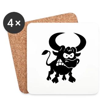 vl087a_stier_1c - Coasters (set of 4) - white - Front