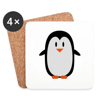 pinguine_c3 - Dessous de verre (lot de 4) - blanc - Devant