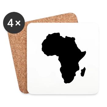 africa afrique pays continent1 - Dessous de verre (lot de 4) - blanc - Devant