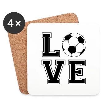 love foot - Dessous de verre (lot de 4) - blanc - Devant