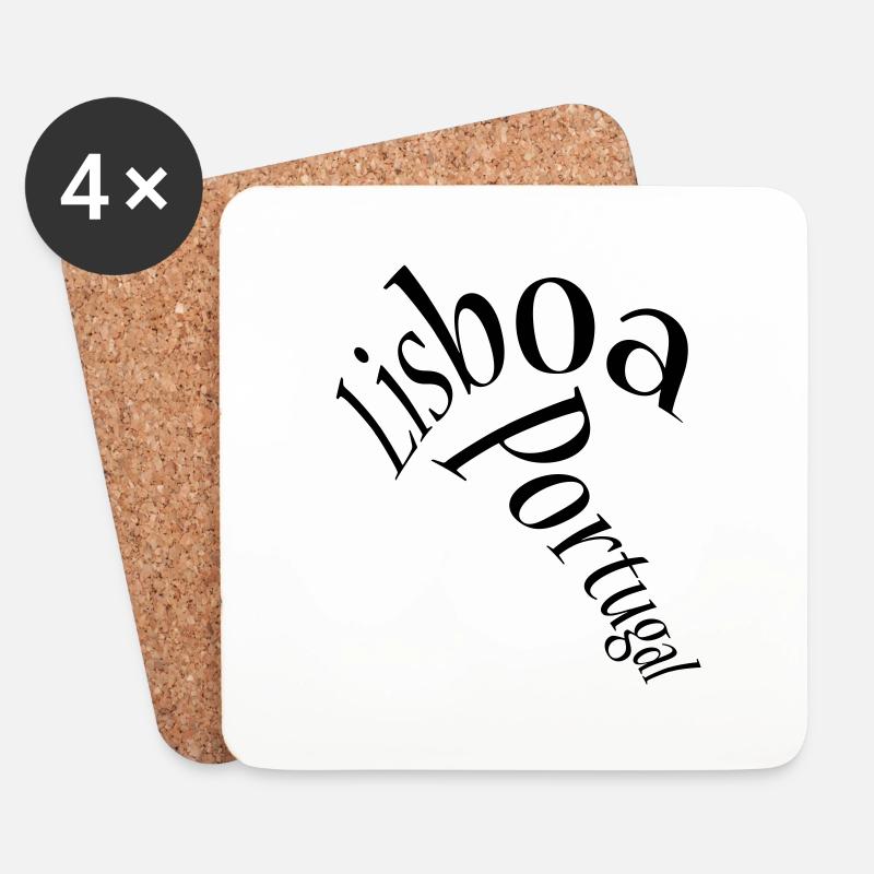 Lisboa - Lissabon - Untersetzer (4er-Set) - Weiß