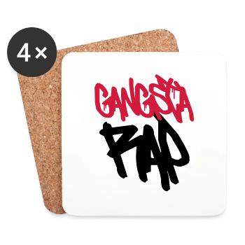 Gangsta Rap! - Untersetzer (4er-Set) - Weiß - Vorne